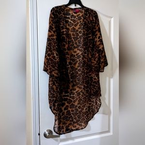 Say What Sheer Leopard Cardigan